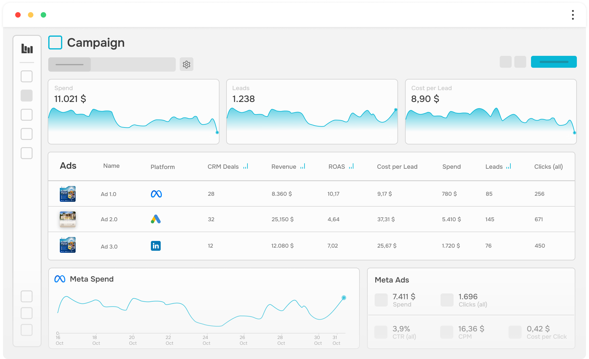 LeadMetrics Dashboard